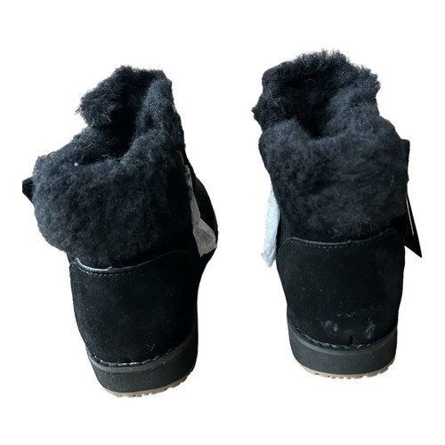 BNWT Emu Australia Merak Suede Zip Up Ankle Boots UK 4 Merino Wool Black - Picture 12 of 23