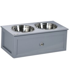 Elevated Dog Bowls, Raised Dog Bowl Stand with Storage,Pet Feeding Station