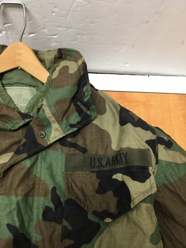 Field Jacket Woodland 1999 mimetica uomo media regolare clima freddo con fodera - Foto 5 di 11