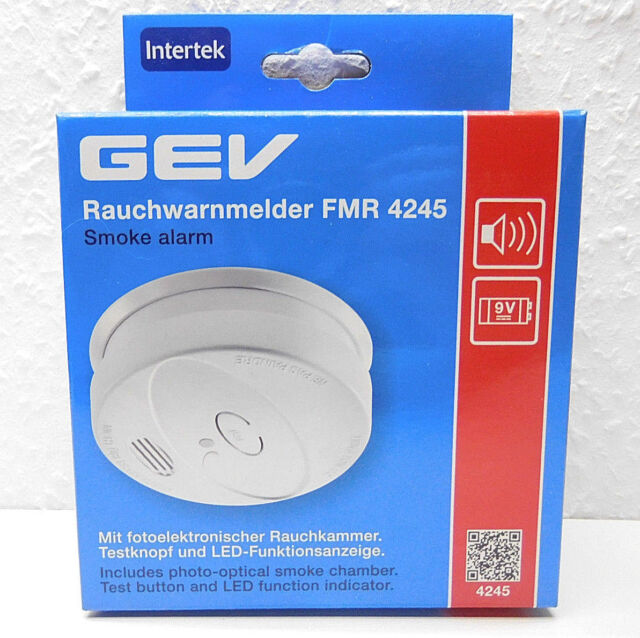 GEV Brandmelder FMR 4245 - Rauchmelder mit Testknopf u. LED Anzeige EN14604 NEU NE10623 GEV Brandmelder FMR 4245 - Rauchmelder mit Testknopf u. LED Anzeige EN14604 NEU NE10623
