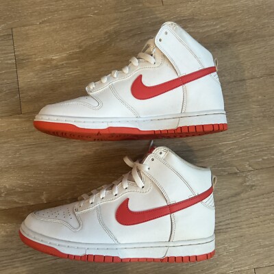 Nike Dunk High 'White Picante Red' Men's Basketball Sneakers - Size 8