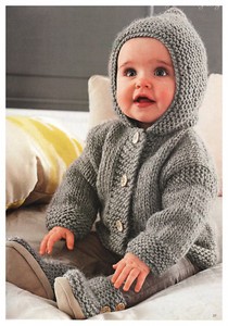 knitting baby jacket