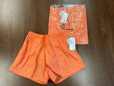 VINTAGE 80S NYLON SWIM SHORTS L DEADSTOCK TRUNKS CANTELOUPE ORG WINTERLAND BLANK