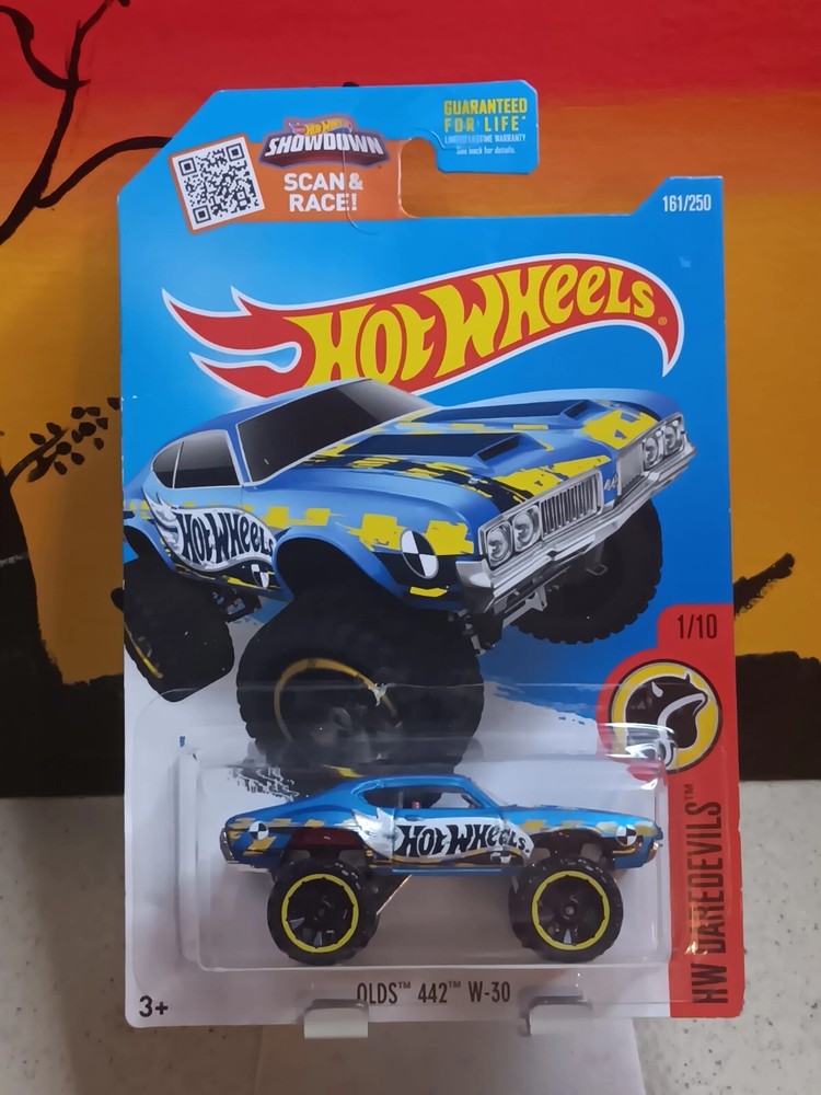 2016 Hot Wheels #161 HW Daredevils Olds 442 W-30 blue
