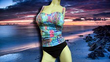 NWT PROFILE BY GOTTEX Jasmin MULTICOLOR BATHING SUIT SWIMSUIT TANKINI SET- 6