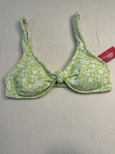 Xhilaration Damen Junior geripptes Bralette-Bikini-Top mit Knoten vorne Größe XL