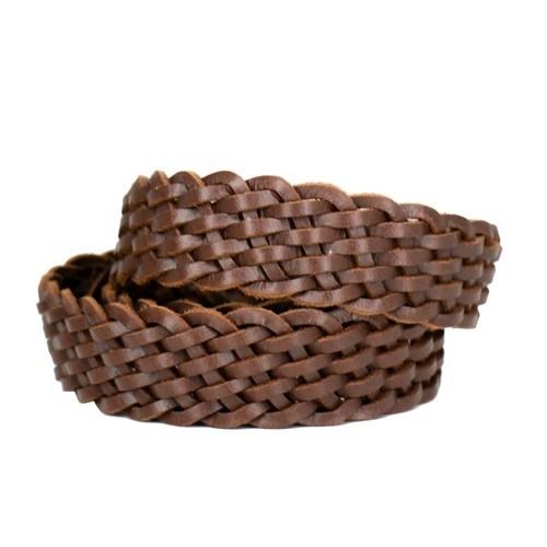 New 32mm Full Grain Unisex Braided Black Brown Tan Plaited Real Leather Belt - Picture 17 of 19