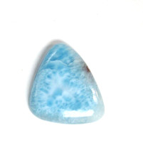 Natural Dominican Nice Blue Larimar Stone Cabochon. 22x18x4.5