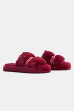 Fabletics Snug Strap Slipper Slides Cherry Burst Sz 10 NEW IN BOX