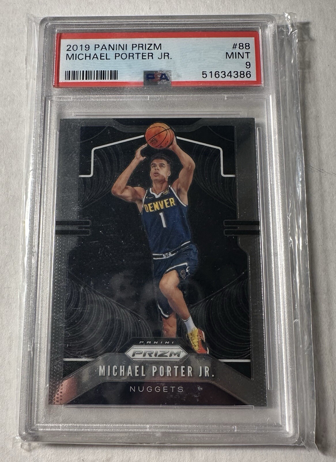 2019-20 Panini Prizm Michael Porter Jr #88 RC. PSA 9