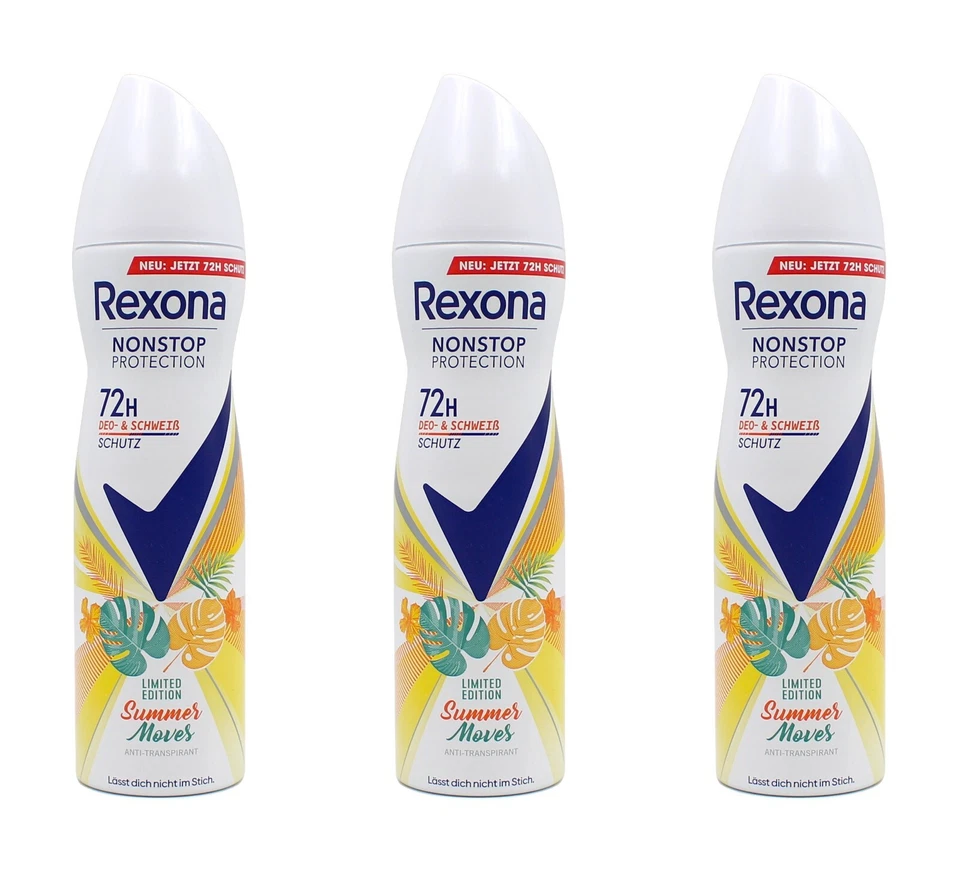 Rexona Nonstop Protection Summer Moves Deo Spray , 3x150ml EAN8720181437748