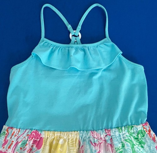 Lilly Pulitzer Girls M Dory Dress Multi State Patch Print Summer 2014 RARE vhtf - Picture 3 of 11