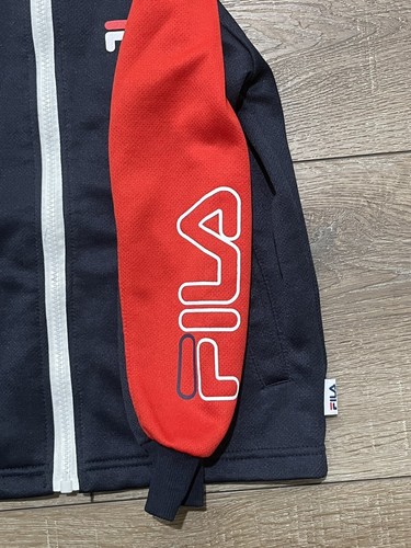 Fila Red And Black Full Zip soccer baseball Warm Up Jacket Boys Sz 5/6 EUC - Picture 8 of 14