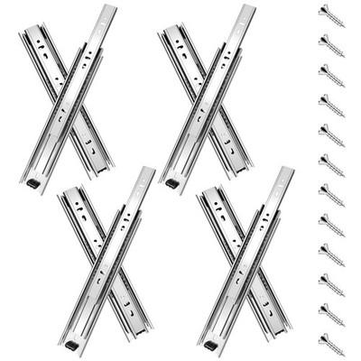 16 inch Drawer Slides 4 Pairs (8pcs) Full Extension Ball Bearing Drawer Rails...