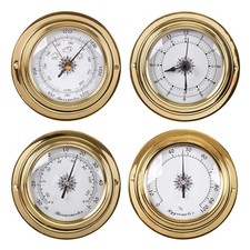 4pcs Thermometer Hygrometer Barometer Watch Clock Copper for Shell Weather Stati