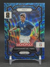 2026 Prizm Monopoly FIFA World Cup #39 Alessandro Del Piero Blue Wave Prizm