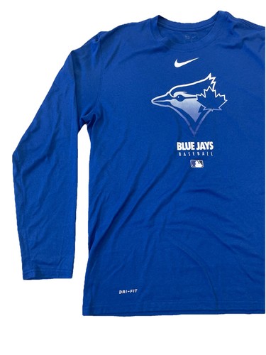 Chemise à manches longues bleu Toronto Blue Jays Baseball Nike Dri Fit homme grande taille - Photo 3/7
