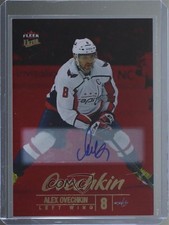 2024-25 Upper Deck Fleer Ultra Red Rainbow Foil 24/25 Alex Ovechkin #63 Auto 3h1
