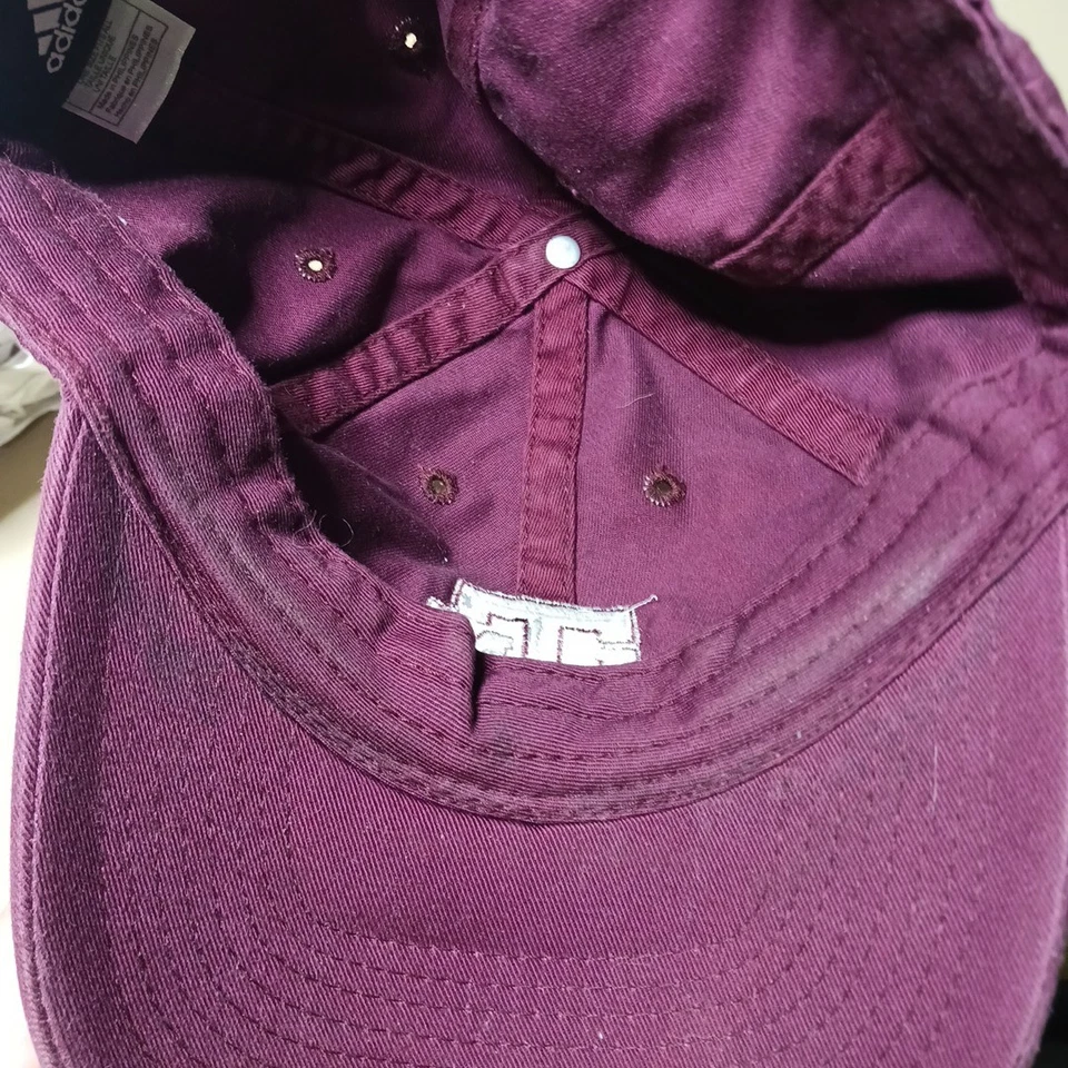 Texas A&M Adidas Aggies Hat Maroon Ball Cap Embroidered Logo Strap Back ATM Logo - Image 4 of 4