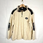 Mauna Kea Hawaaii Fleece Mens Beige Size XL Vintage Quarter Zip Top Retro