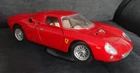 BURAGO 1/18 scale FERRARI 250 LE MANS 1965  (RED) on STAND