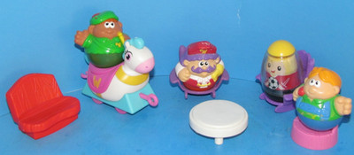 Vtg Playskool ''Weebles'' Mixed Lot of 10: Wobble Figures Horse & Furniture L@@K