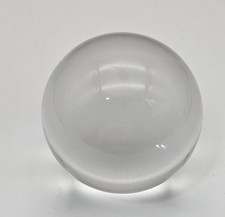 Clear Glass 3" Round Orb/ Sphere Crystal Ball/ Paperweight No Stand About 1.5 Lb