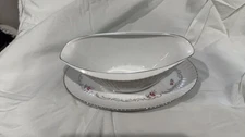 Vintage Parisienne Gravy Boat with Attached Underplate