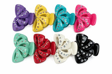 6 PCS Women Hair Claw Jaw Clip Rhinestone Crystal Clamp Comb Scallop Lot 3.5"
