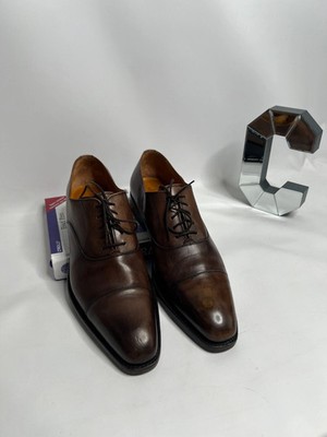 BERWICK 1707 Men's Chocolate Brown Oxford Brown Cap Toe Size 11 US 10 UK 45 EURO