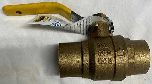 REVALVED REV125SWT 1-1/4" Brass Ball Valve 600 WOG 150 WSP Sweat CXC New Shipped