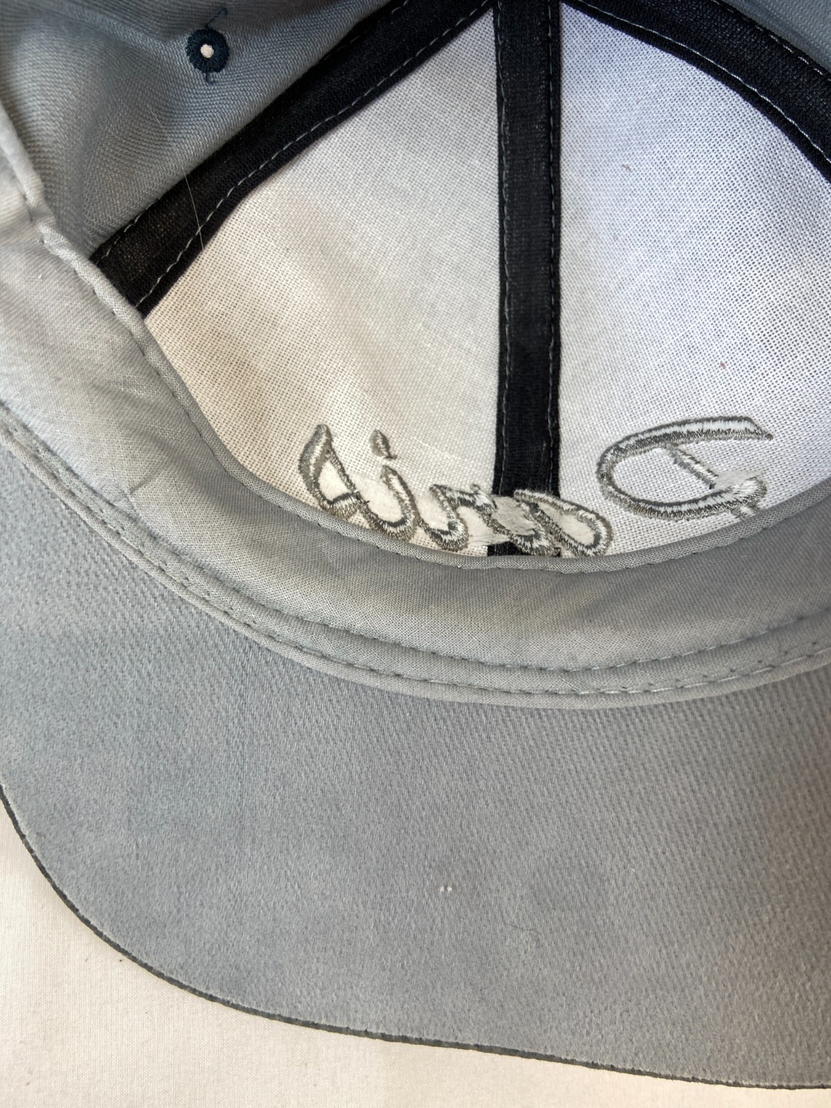 Paris Baseball Cap Snapback Hat Gray Embroidered … - image 8