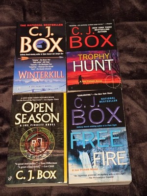 C. J. Box - Joe Pickett Series Novels LOT of 4-FREE FIRE/WINTERKILL/TROPHY HUNT
