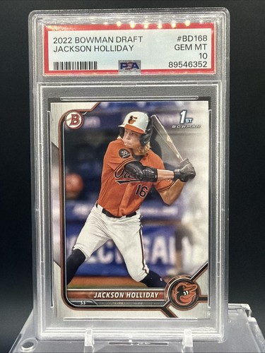 2022 Bowman Draft Jackson Holliday #BD-168 PSA 10 Orioles