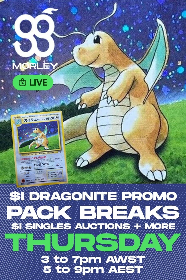 $1 Vintage Dragonite Promo + $1 Singles and Pack Breaks