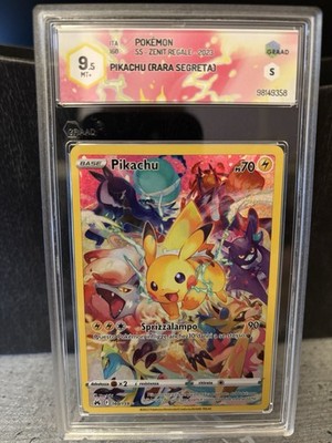 POKEMON KARTE PIKACHU CRZ 160/159 GRADATA 9,5 TCG CARD ITA