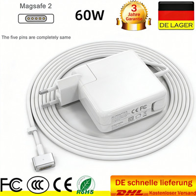 60W Netzteil Ladegerät Für MacBook Pro 13'' A1425, A1502, A1435, Magsaf2 T-Spitze
