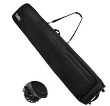 Wheeled Ski Bag for Air Travel, Padded Waterproof Ski Gear Bag Fits 2 Pairs...