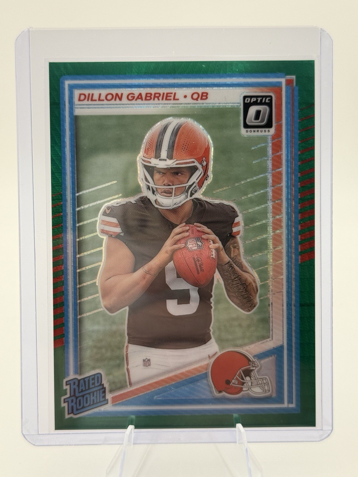 2025 Panini Donruss Optic - Rated Rookie Dillon Gabriel #263 Green Hyper Prizm