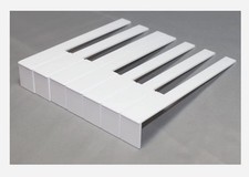 German Piano Keytops Full Set with Attached Fronts for Keytop Replacement New