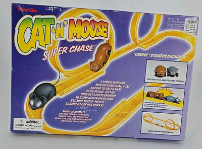 Sealed Darda Cat N Mouse Super Chase 1999 Racetrack Motorized Toy - RARE HTF !