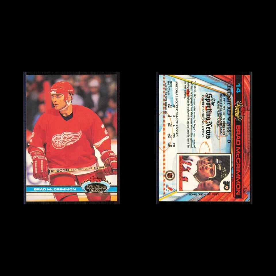 Brad McCrimmon #14 1991 Topps Stadium Club Detroit Red Wings Hockey Card NHL NM - Image 3 of 3