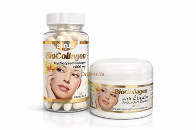 BioCollagen Bundle | 1000mg Capsules 60ct + Collagen Elastin Cream | Skin Care