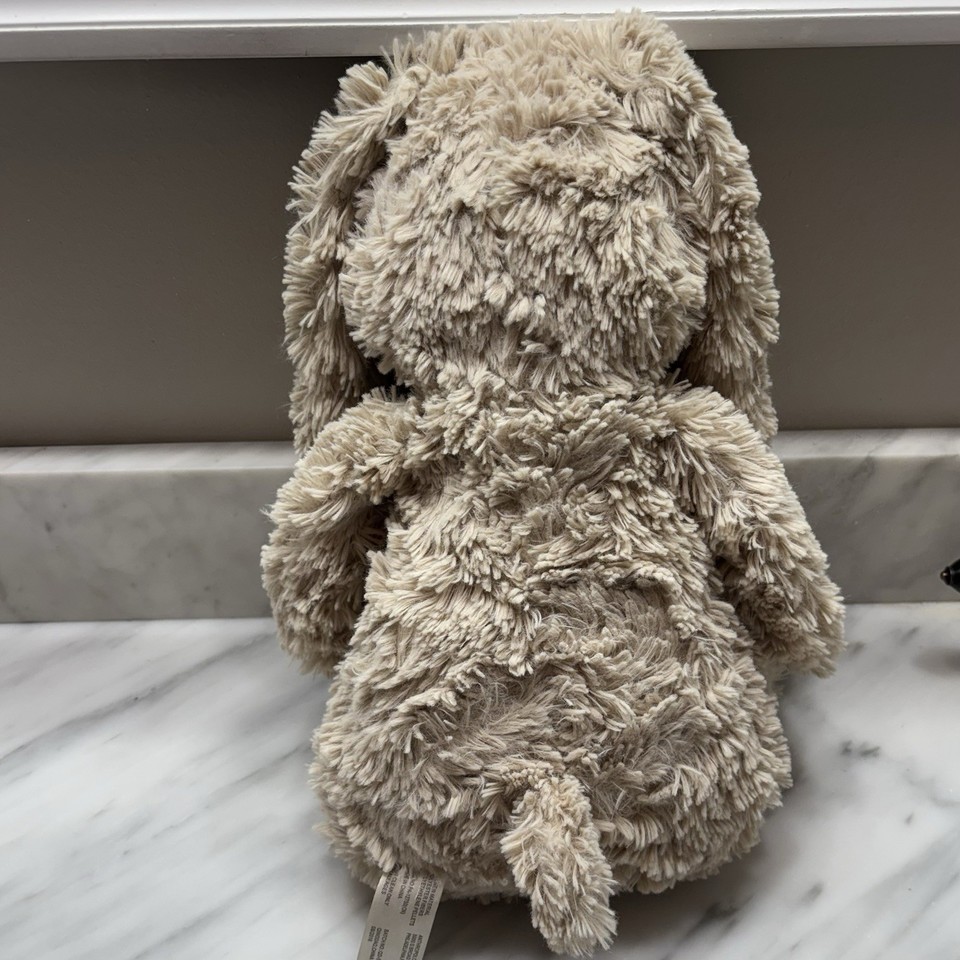 Anthropologie Bunny Plush Floppy Ear Rabbit Beige Shaggy Stuffed Animal ...