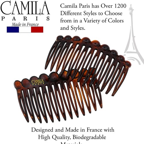 Paris CP33/2 French Hair Side Comb Small Tortoise Shell French Twist Hair Com... - Picture 7 of 9