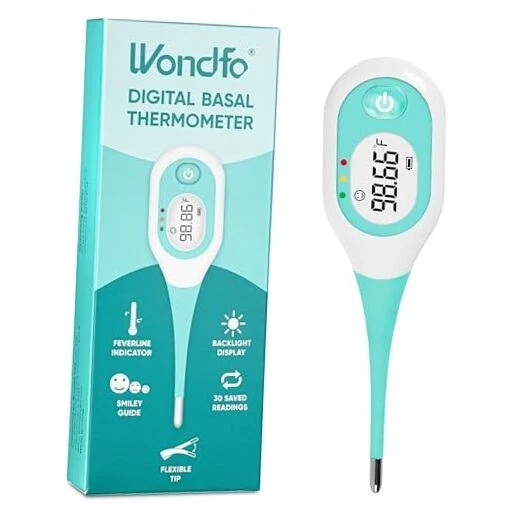 Basal Body Thermometer for Ovulation – BBT Thermometer with Face Indicator,