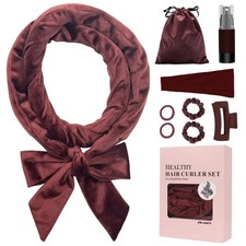 ZILAMPU Hair Curler Headband, No Heat Overnight Hair Curler, 70" Long Velour ...