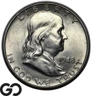 1948-D Franklin Half Dollar, Solid Gem BU++