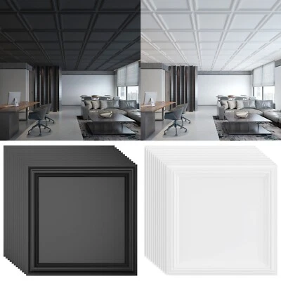 Art3d 12pcs PVC 3D Ceiling Tiles & Wall Panels, 24"x24" per Piece