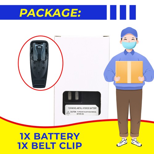 Batería de repuesto PMNN4063BRT Ni-Mh para Motorola AXU4100 AXV5100 CP125 GM338 - Imagen 8 de 12